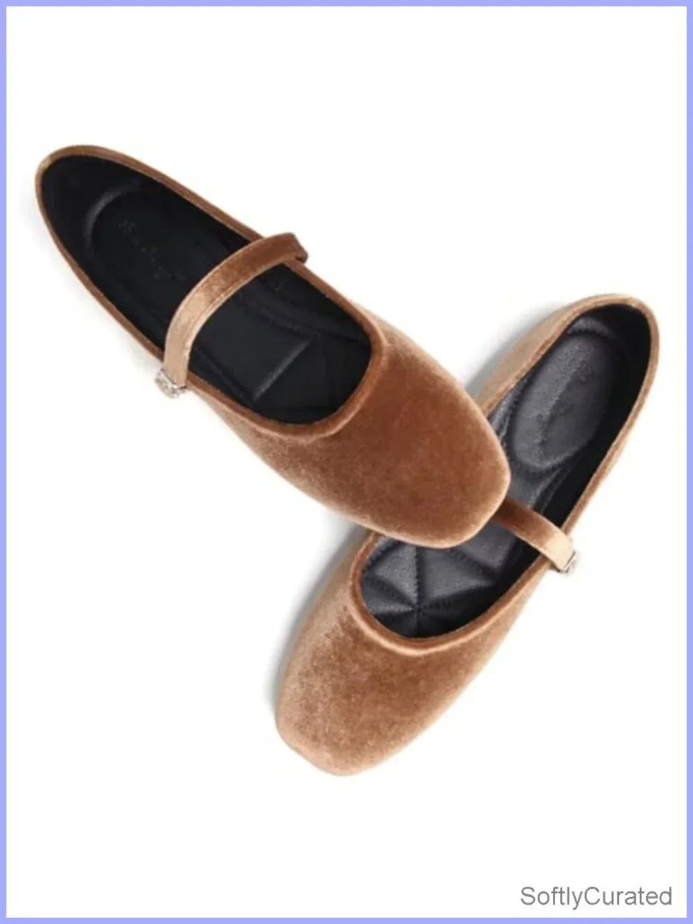 Mary Jane Square Toe Ankle Strap Ballet Flats Leather Satin Women's